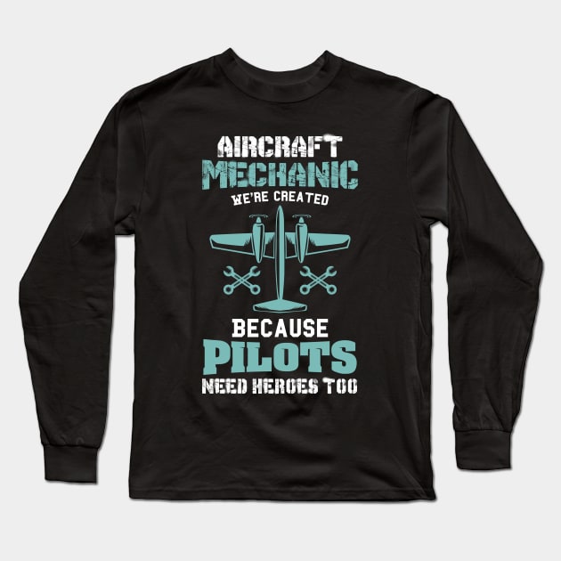 Aviation Mechanic Airframe Technician Gift Long Sleeve T-Shirt by Dolde08